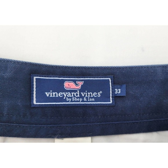 Vineyard Vines American Flag Whale Embroidered Breaker Shorts Size 33 Navy - Picture 7 of 12